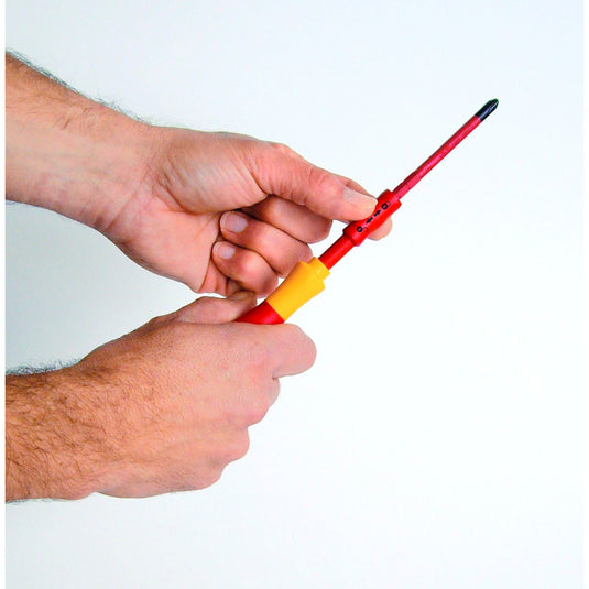 Wiha schroevendraaier en bitset slimvario (rood geel, sleufkop, pozidriv, plusmin pozidriv 10-delig incl. opvouwbaar etui)