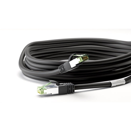 Goobay patchkabel cat.8.1 s ftp (zwart, 0,25 meter)