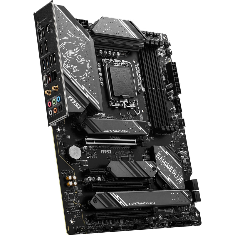 Afbeelding laden in galerijviewer, Msi z790 gaming plus wifi socket 1700 moederbord (grijs zwart, raid, 2.5 gb-lan, wi-fi 6e, bt, sound, atx)

