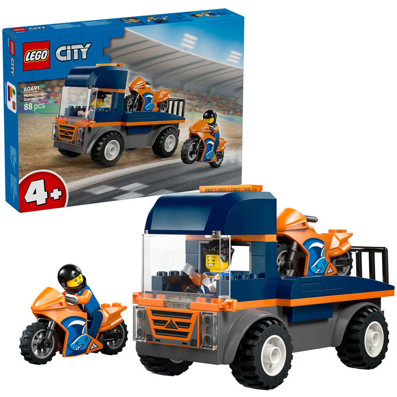 Afbeelding laden in galerijviewer, Lego city 60491 transportwagen voor motoren
