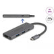 Delock usb type-c docking station 8k (donkergrijs, hdmi, usb, pd 3.0 100 w)