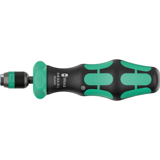 Wera 838 ra-r l bithandhouder met ratelfunctie, 1 4 schroevendraaier (zwart groen)