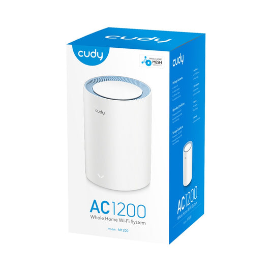 Cudy ac1200 mesh wi-fi system (1-pack) mesh router (wit)