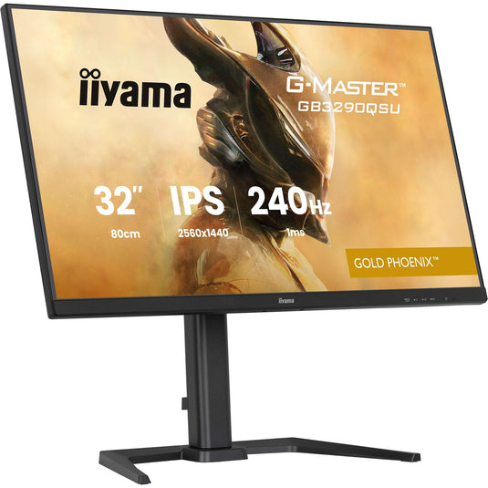 Iiyama g-master gold phoenix gb3290qsu-b1 31.5 gaming monitor (zwart (mat), 2x hdmi, displayport, 2x usb-a, 2x usb-b, 240 hz)