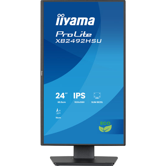 Iiyama prolite xb2492hsu-b1 24 monitor (zwart (mat), hdmi, displayport, 2x usb-a, usb-b, 120 hz)