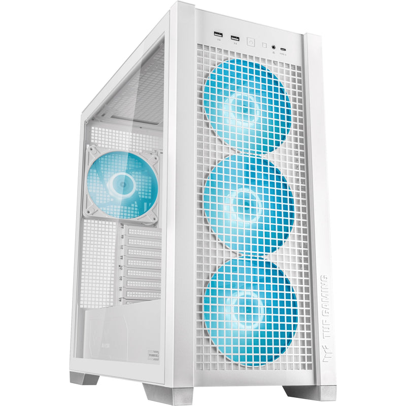 Afbeelding laden in galerijviewer, Asus tuf gaming gt302 argb midi tower behuizing (wit | 2x usb-a | 1x usb-c | rgb | tempered glass)
