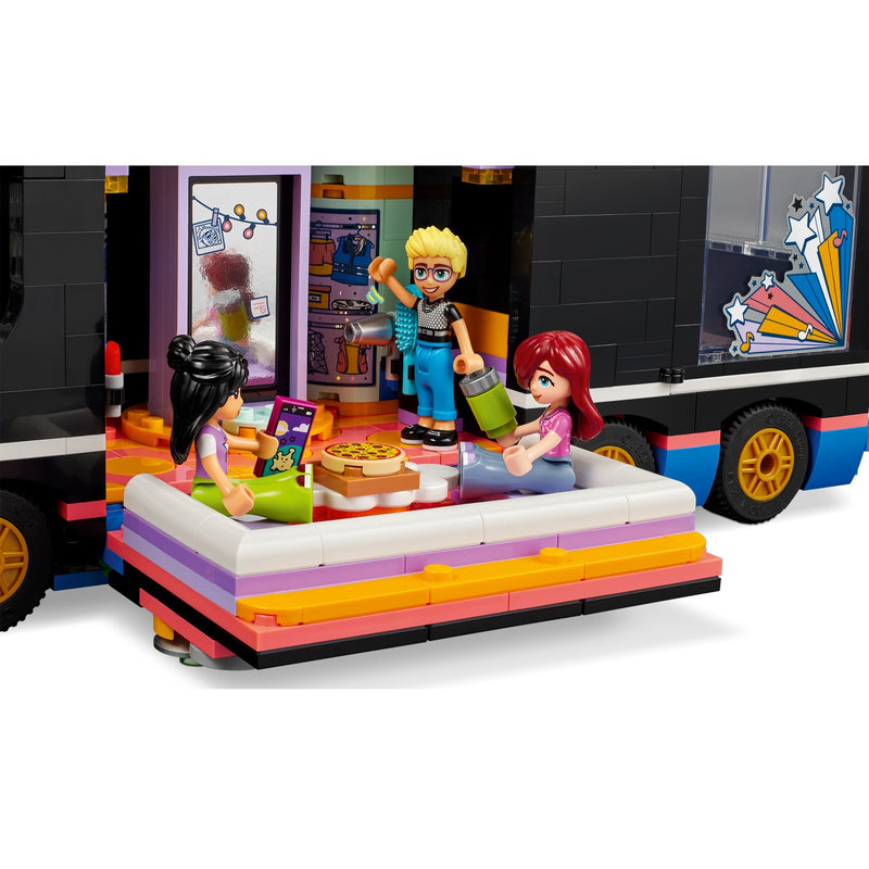 Afbeelding laden in galerijviewer, Lego friends - toerbus van popster constructiespeelgoed (42619)
