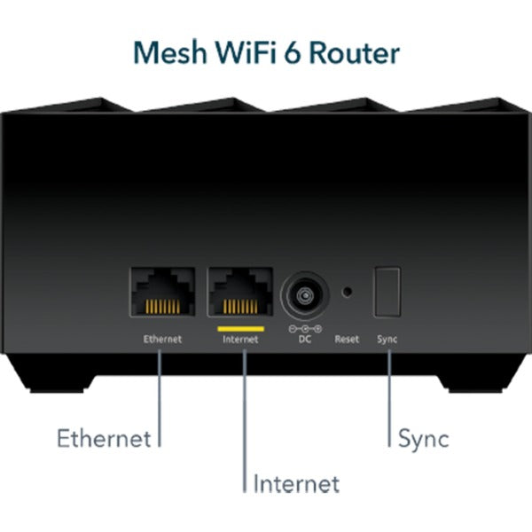 Afbeelding laden in galerijviewer, Netgear nighthawk mk73s mesh wifi 6 3-pack mesh router (zwart, 1x router, 2x satellieten )

