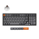 Keychron k4 max-h3 rgb mechanisch toetsenbord (zwart, us lay-out (qwerty), super brown, 96%, rgb, double-shot pbt keycaps, hot swap, bluetooth | usb-c | 2.4 ghz)