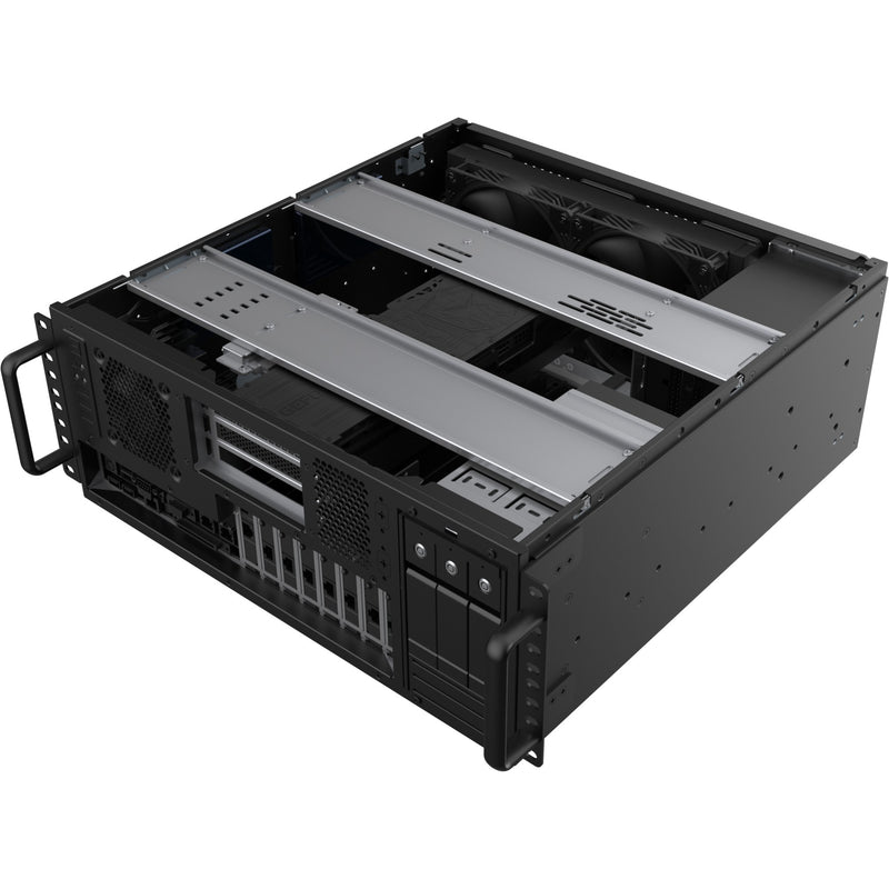 Afbeelding laden in galerijviewer, Silverstone rm47-502-i rack behuizing (zwart)
