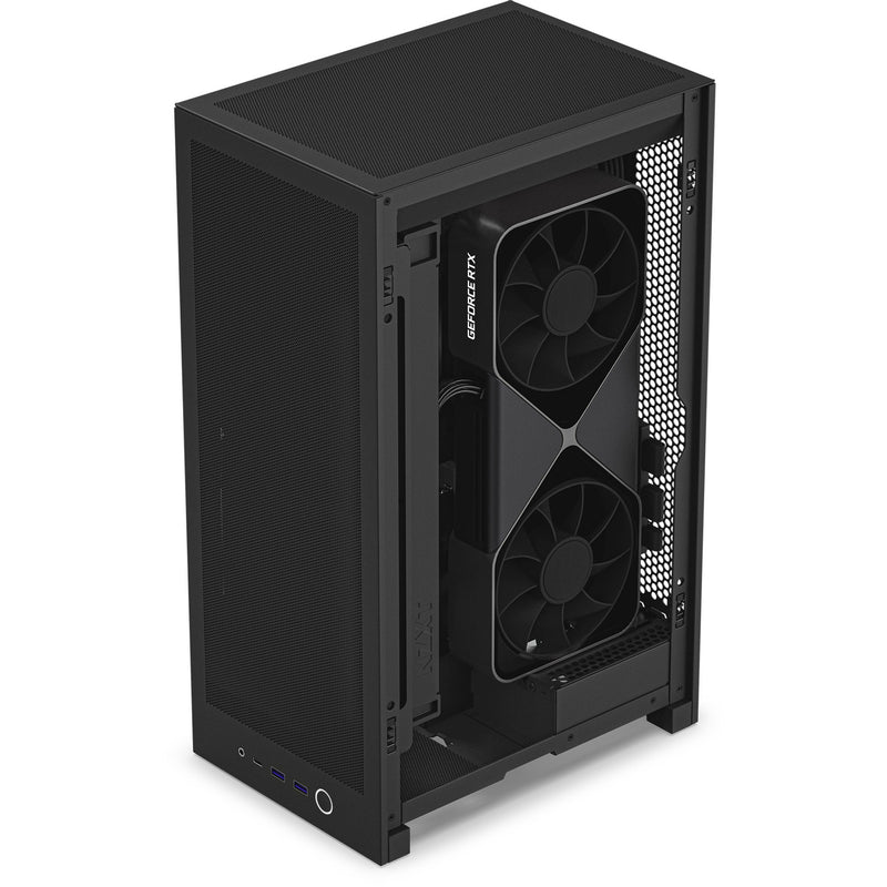 Afbeelding laden in galerijviewer, Nzxt h2 flow mini tower behuizing (zwart | 2x usb-a | 1x usb-c | tempered glass)
