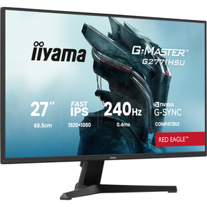 Iiyama g-master red eagle g2771hsu-b1 27 gaming monitor (zwart, 1x displayport, 2x hdmi, 1x usb-c, 1x usb-a, 240 hz)