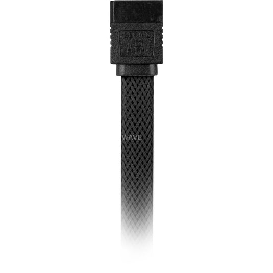 Sharkoon sata iii 90° sleeve kabel (zwart, 0,6 meter)