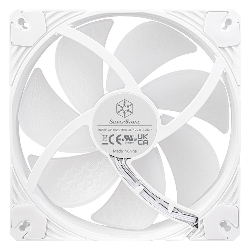 Afbeelding laden in galerijviewer, Silverstone shark force 140 argb case fan (wit, 140 x 140 x 25 mm, pwm, 4-1 pin argb (5v led))
