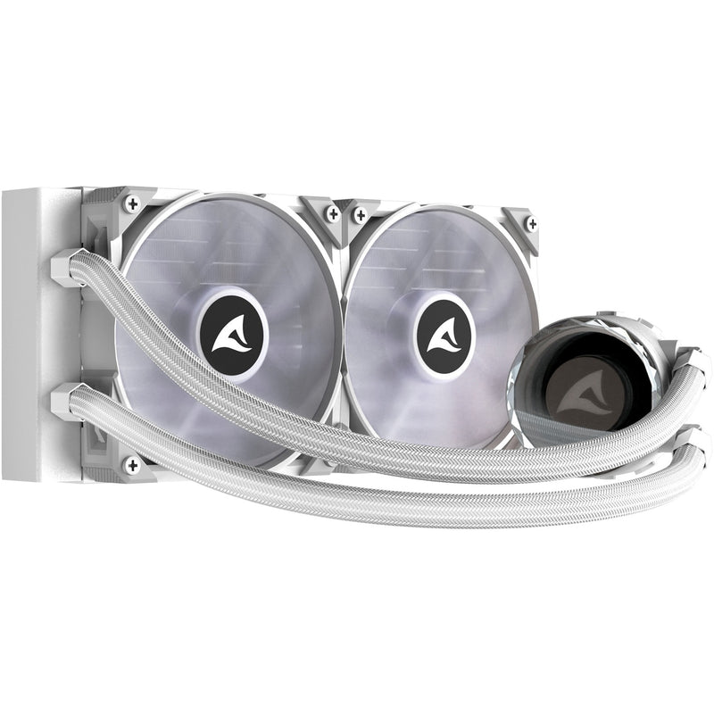 Afbeelding laden in galerijviewer, Sharkoon s80 rgb white waterkoeling (wit, 4-pins pwm fan-connector)
