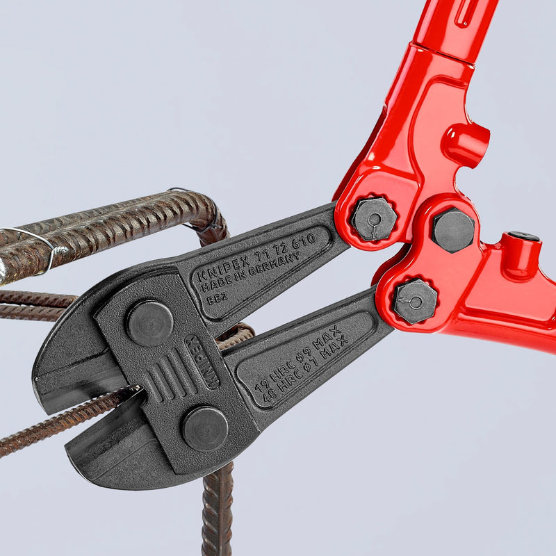 Afbeelding laden in galerijviewer, Knipex betonschaar 7172610 kniptang (rood blauw, middensnijder, geschroefd scharnier)
