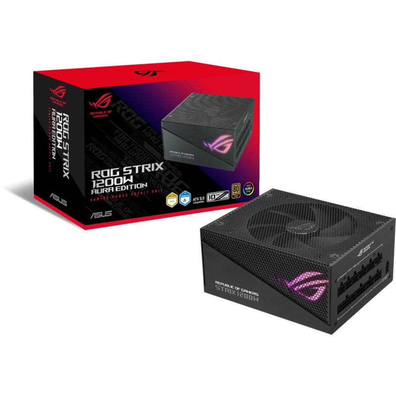 Afbeelding laden in galerijviewer, Asus rog strix gold aura edition modulaire 1200 watt voeding (zwart, 1x 12vhpwr, 4x pcie)
