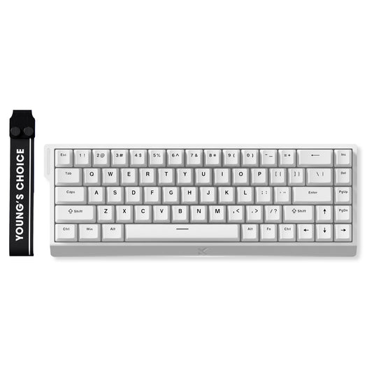 Mchose ace 68 hall effect magnetic switch gaming keyboard (wit, us lay-out (qwerty), ice rhino magnetic, 65%, rgb, hot swap, usb-c, hall effect sensor)
