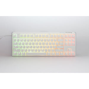 Ducky one 3 classic pure white tkl rgb mechanisch toetsenbord (wit, us lay-out (qwerty), cherry mx silent red, 80% (tkl), rgb leds, double-shot pbt, hot-swappable, quack mechanics)