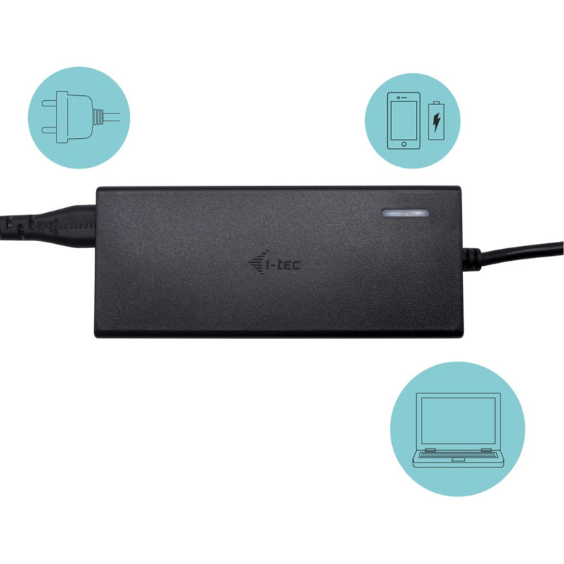 Afbeelding laden in galerijviewer, I-tec usb-c hdmi dp docking station with power delivery 65w + universal charger 77 w (zwart)
