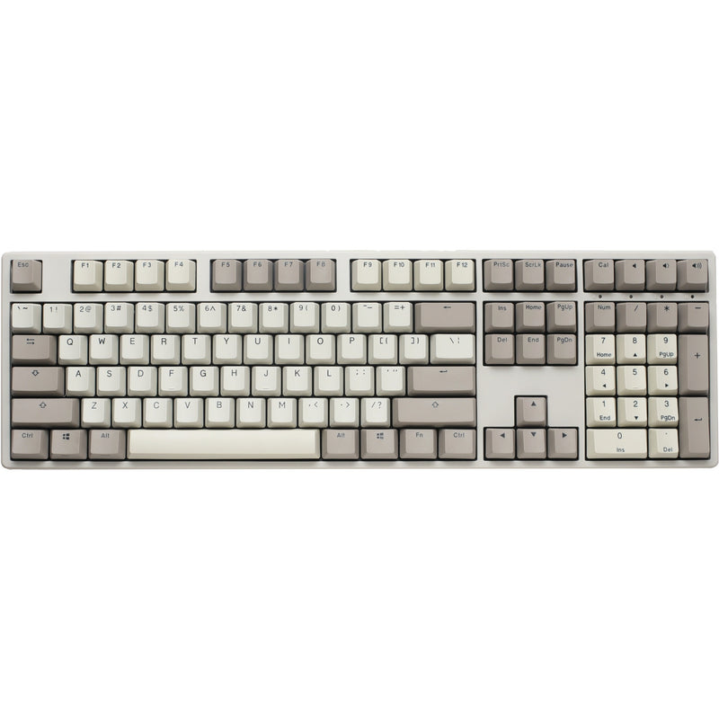 Afbeelding laden in galerijviewer, Ducky origin vintage mechanisch toetsenbord (grijs, us lay-out (qwerty), cherry mx red, 100%, hot swap, pbt double-shot keycaps)
