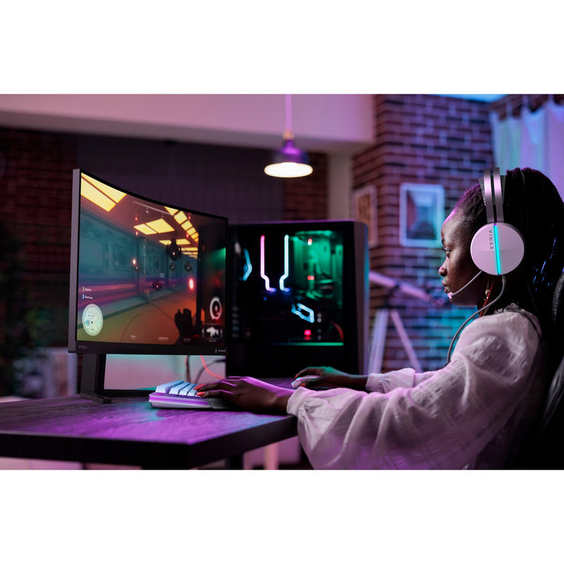 Afbeelding laden in galerijviewer, Philips evnia 27m2c5200w 00 27 curved gaming monitor (zwart, 2x hdmi, displayport, 180 hz)
