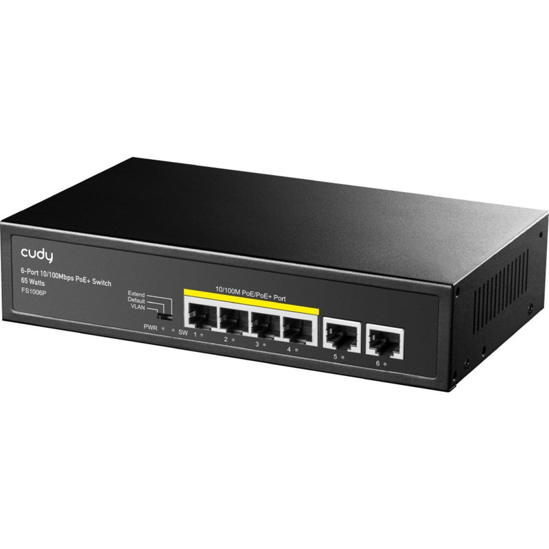 Afbeelding laden in galerijviewer, Cudy 6-port 10 100m poe+ switch (zwart)
