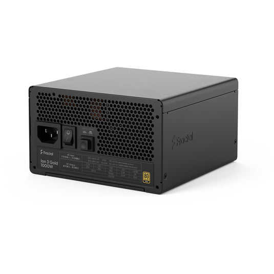 Fractal design ion gold 3 modulaire 1000 watt voeding (zwart, 1x 12v-2x6, 3x pcie)
