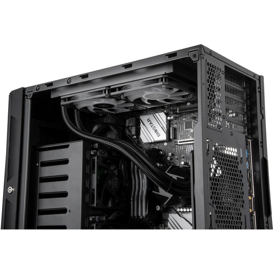 Silverstone cs382 mini tower behuizing (zwart | 2x usb-a | 1x usb-c)