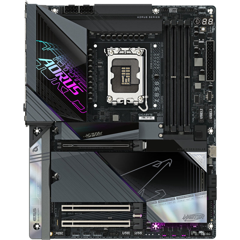 Afbeelding laden in galerijviewer, Gigabyte z890 aorus master socket 1851 moederbord (raid, 10gb-lan, wi-fi 7, bt, sound, atx)
