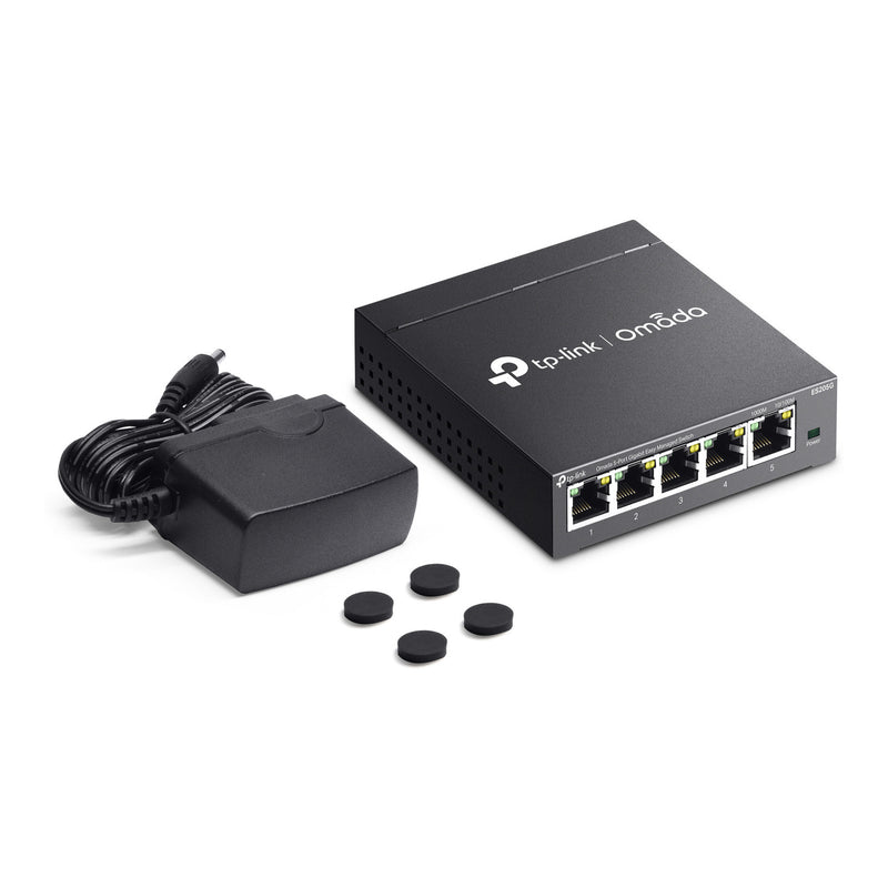 Afbeelding laden in galerijviewer, Tp-link omada es205g 5-poort gigabit easy managed switch (zwart)

