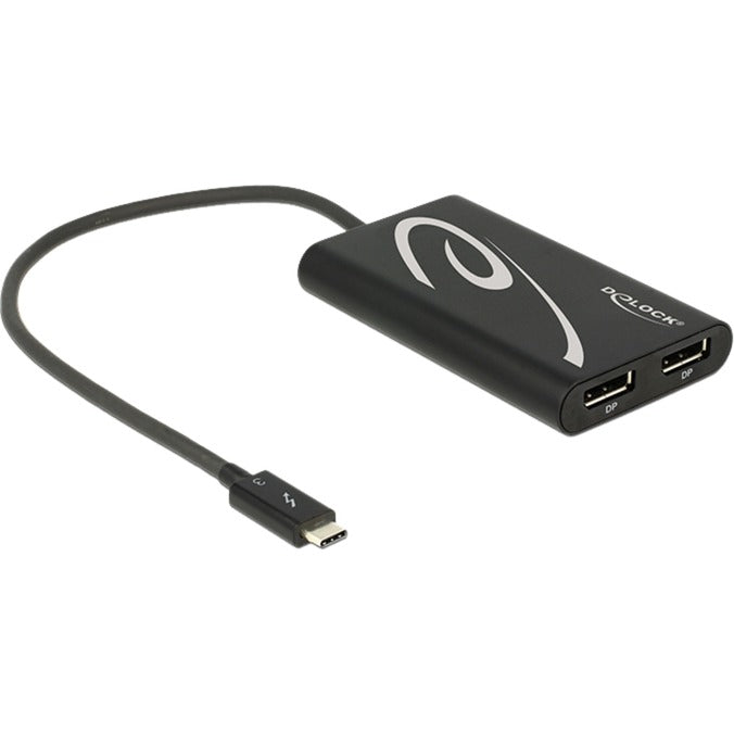 Afbeelding laden in galerijviewer, Delock thunderbolt 3 > 2x displayport adapter (zwart, 0,27 meter)
