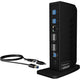 Icy box ib-dk2252ac dockingstation (zwart, usb-a, hdmi, displayport)