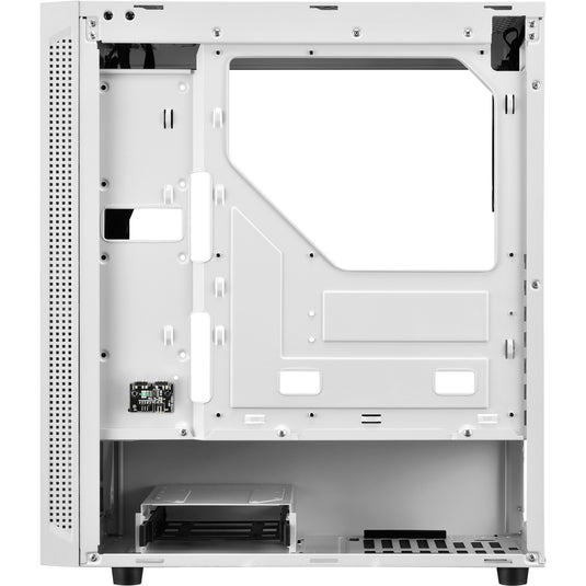 Sharkoon rgb slider midi tower behuizing (wit | 3x usb-a | rgb | tempered glass)