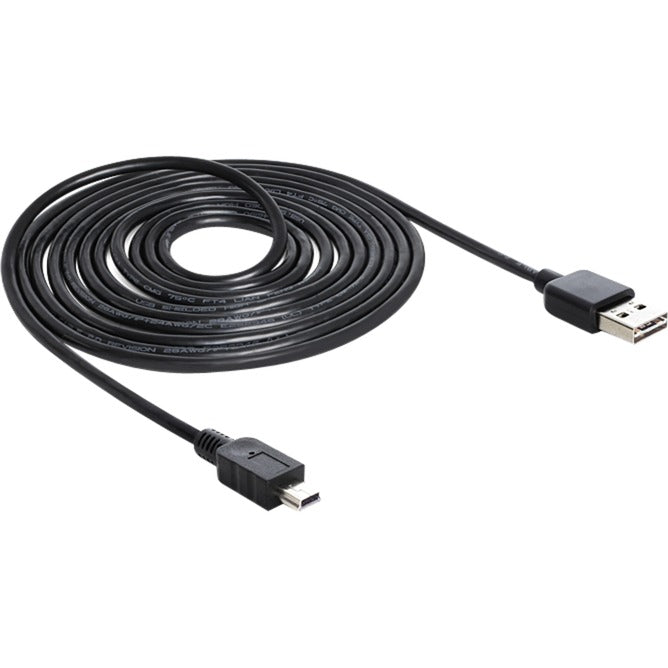Afbeelding laden in galerijviewer, Delock easy-usb-a 2.0 male > mini usb-b 2.0 male kabel (zwart, 3 meter)
