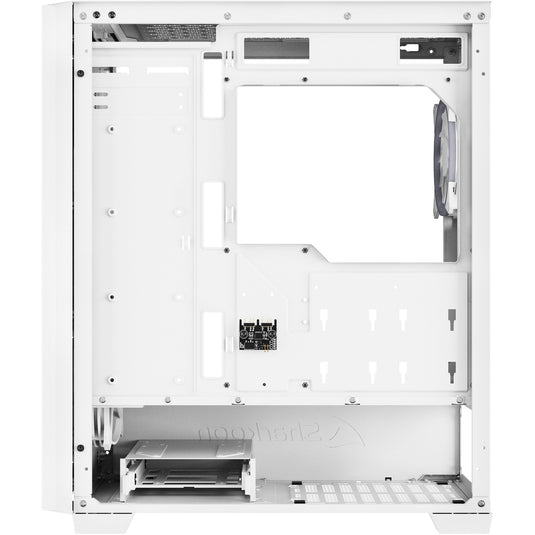 Sharkoon vs9 rgb white midi tower behuizing (wit | 2x usb-a | 1x usb-c | rgb | tempered glass)