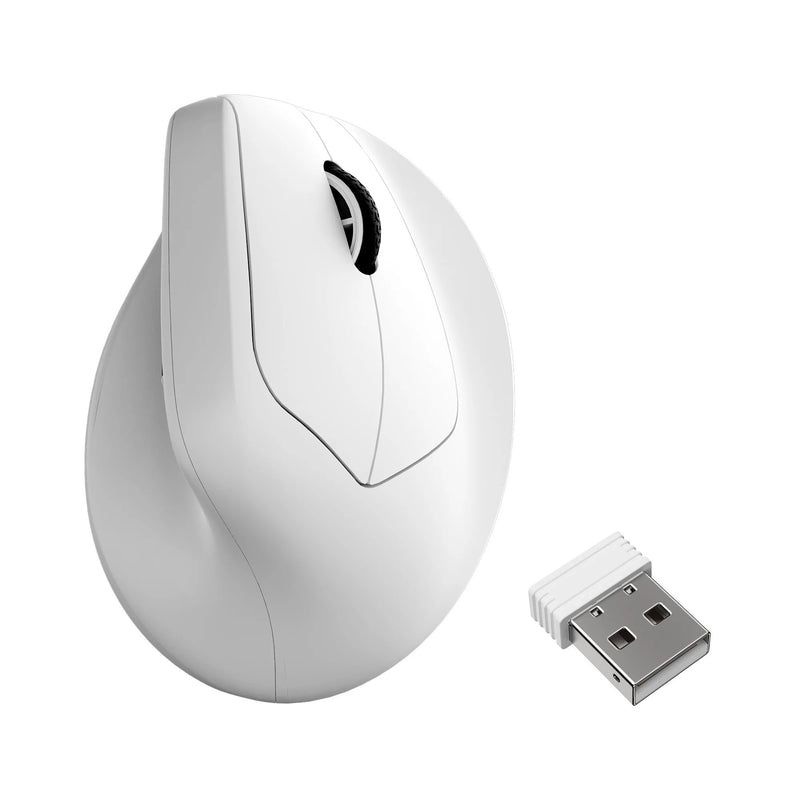 Afbeelding laden in galerijviewer, Keychron m5 wireless ergonomic mouse (wit, 100 tot 30.000 dpi, 8000hz, 2,4 ghz bluetooth usb)
