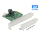 Delock pci express x4 card u.2 nvme naar 1 x internal sff-8654 4i + 1 x internal sff-8643 – low profile form factor adapter (zilver)
