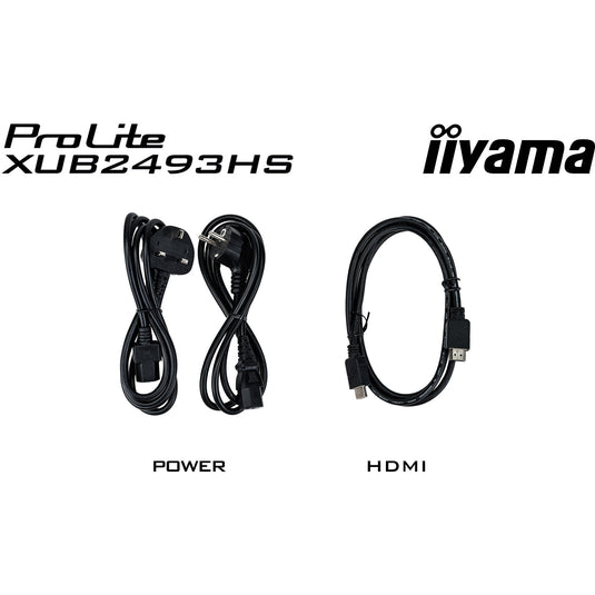 Iiyama prolite xub2493hs-b6 23.8 monitor (zwart, hdmi, displayport)