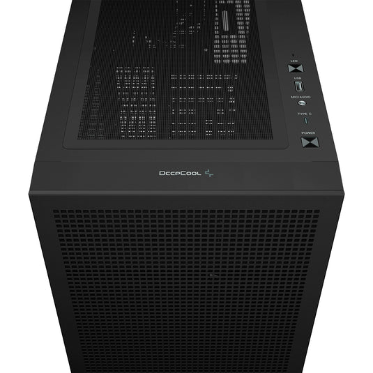 Deepcool ch560 midi tower behuizing (zwart | 1x usb-a | 1x usb-c | rgb | window)