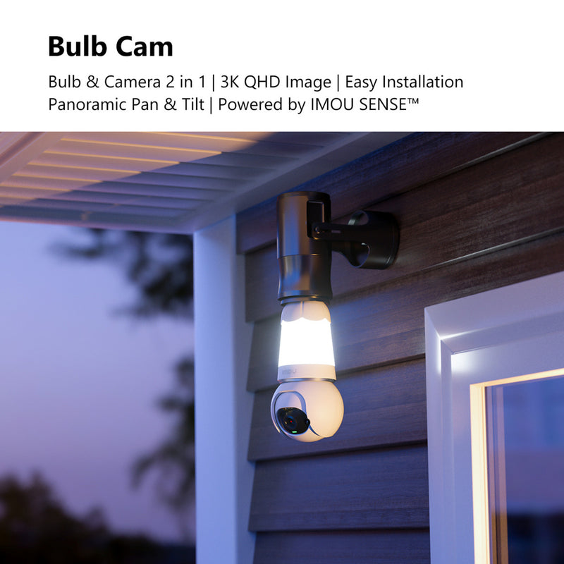 Afbeelding laden in galerijviewer, Imou bulb cam 2k beveiligingscamera (wit, e26 e27 universele schroeffitting)
