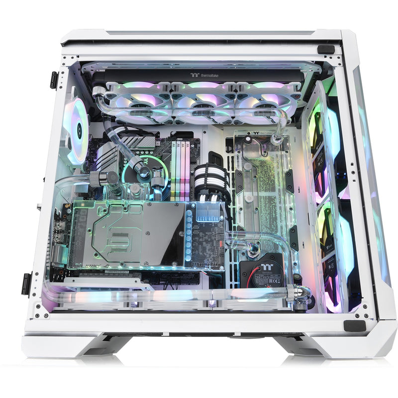 Afbeelding laden in galerijviewer, Thermaltake view 51 tg snow argb edition midi tower behuizing (wit | 4x usb-a | 1x usb-c | rgb | window)
