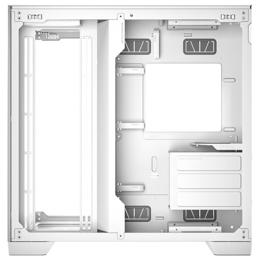 Antec c8 aluminum midi tower behuizing (wit zilver | 2x usb-a | 1x usb-c | tempered glass)