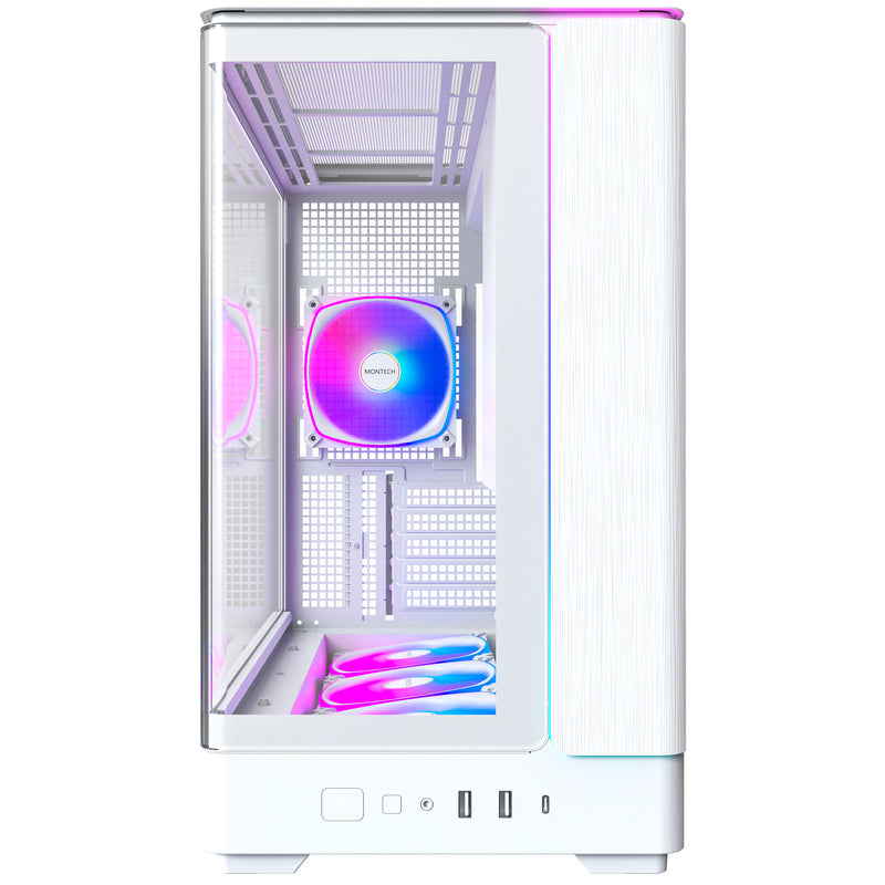 Afbeelding laden in galerijviewer, Montech king 15 pro midi tower behuizing (wit | 2x usb-a | 1x usb-c | rgb | window)

