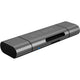 Icy box ib-cr200-c externe cardreader met multi-usb connector kaartlezer (antraciet)