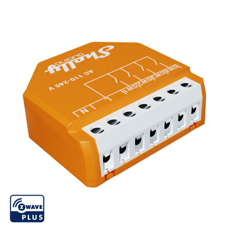 Afbeelding laden in galerijviewer, Shelly wave i4 lr (eu) schakelaar (oranje, z-wave)
