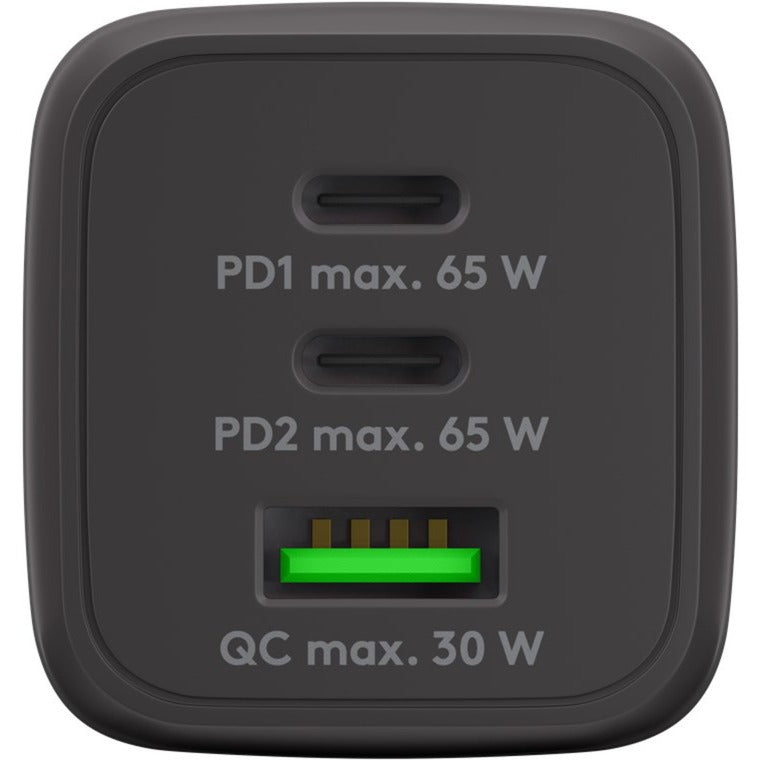 Afbeelding laden in galerijviewer, Goobay usb-c snellader nano (65 w) en usb-c textielkabel (zwart, 1 meter)
