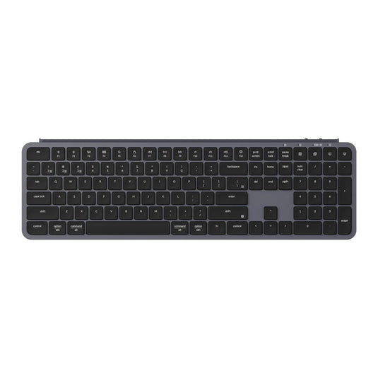 Keychron b6 pro-k1 toetsenbord (zwart, us lay-out (qwerty), scissor switches, 100%, abs, 2.4 ghz | bluetooth 5.2 | usb-c)