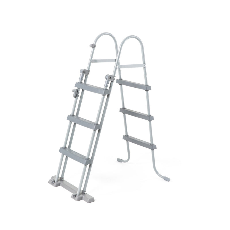 Afbeelding laden in galerijviewer, Bestway zwembad steel pro max set rond 366x100 (lichtgrijs, incl. filterpomp (220-240v) + ladder)
