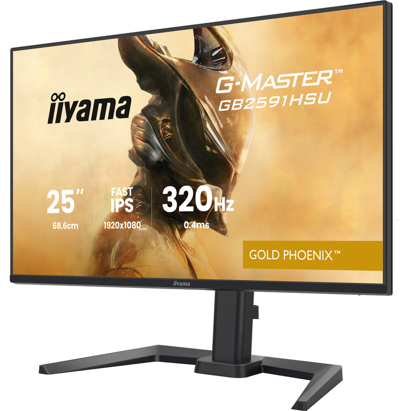 Afbeelding laden in galerijviewer, Iiyama g-master gold phoenix gb2591hsu-b1 24.5 gaming monitor (zwart (mat), 320 hz, hdmi, displayport, usb, audio)
